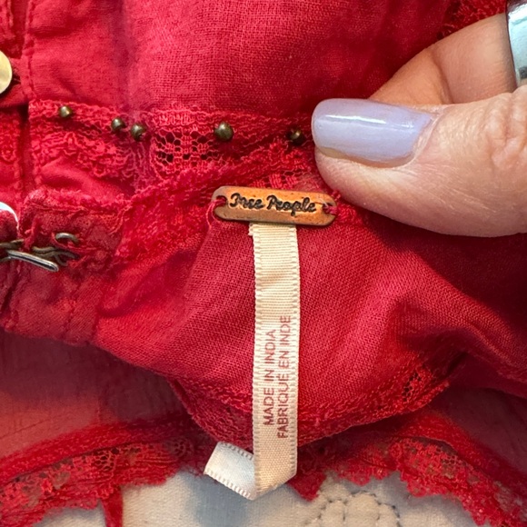Free People Deep Red Blouse - Picture 2 of 6